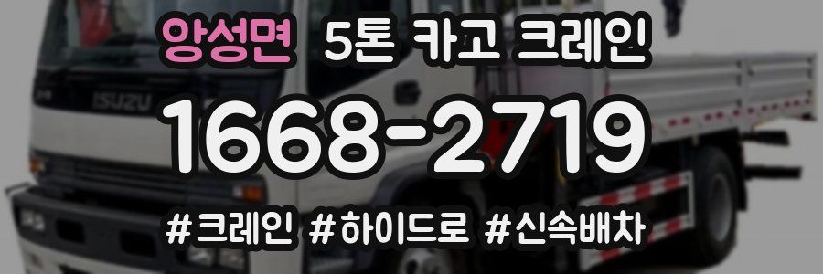 앙성면 5톤 카고 크레인