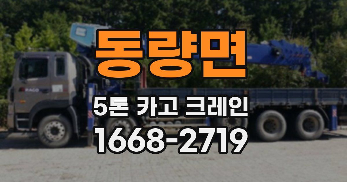 동량면 5톤 카고 크레인