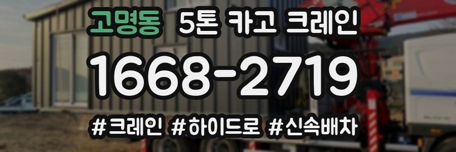고명동 5톤 카고 크레인