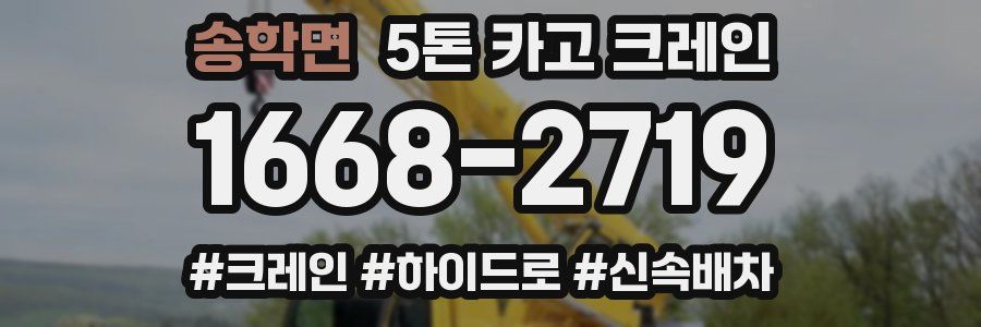 송학면 5톤 카고 크레인