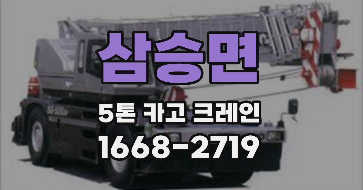 삼승면 5톤 카고 크레인