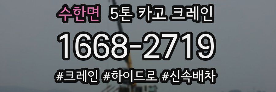 수한면 5톤 카고 크레인