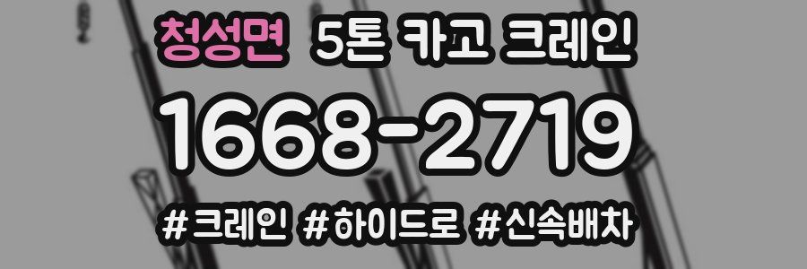 청성면 5톤 카고 크레인
