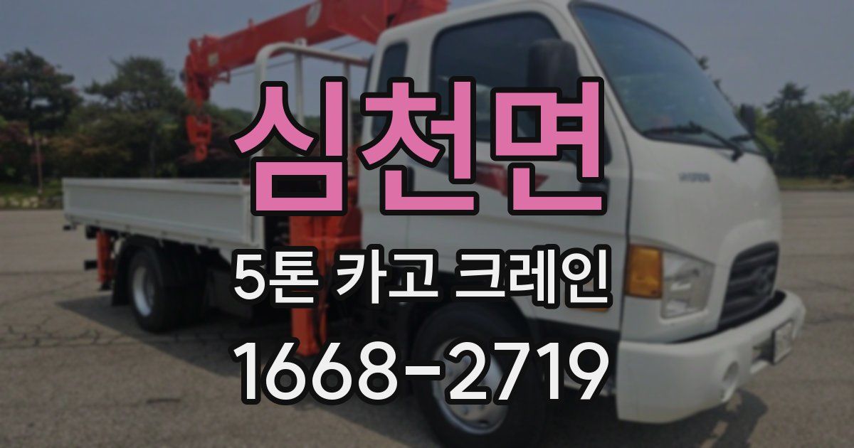 심천면 5톤 카고 크레인