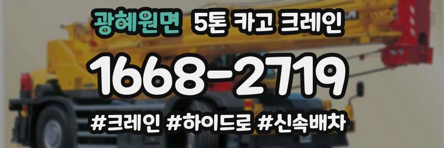 광혜원면 5톤 카고 크레인