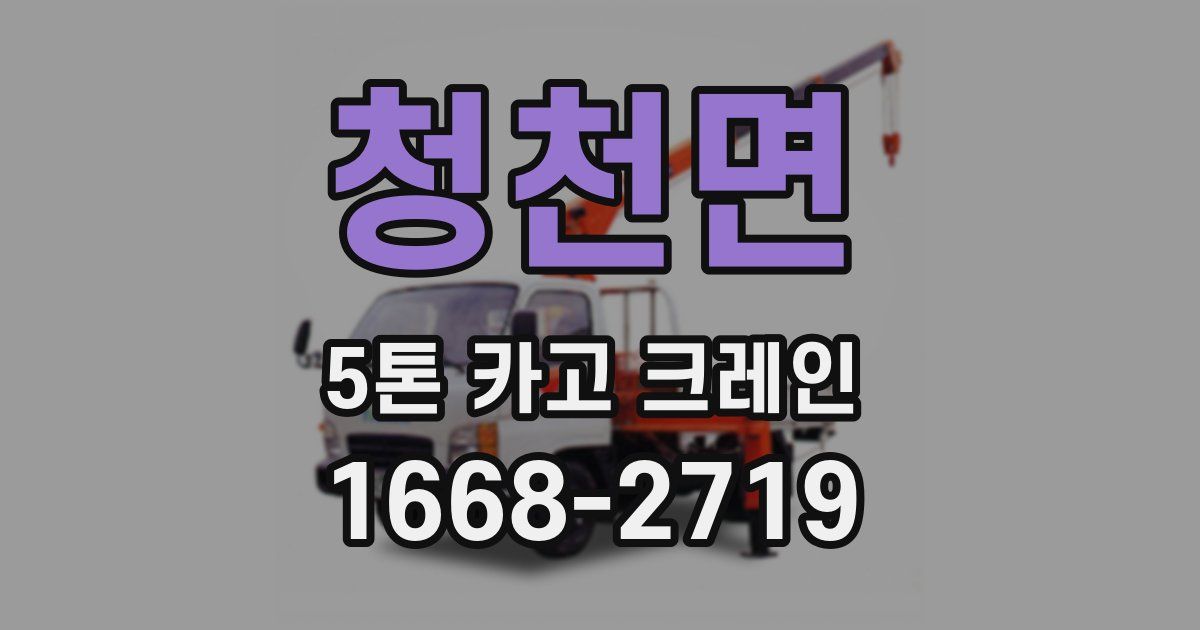 청천면 5톤 카고 크레인