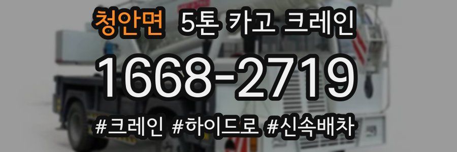 청안면 5톤 카고 크레인