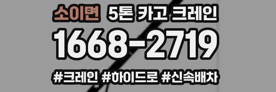소이면 5톤 카고 크레인