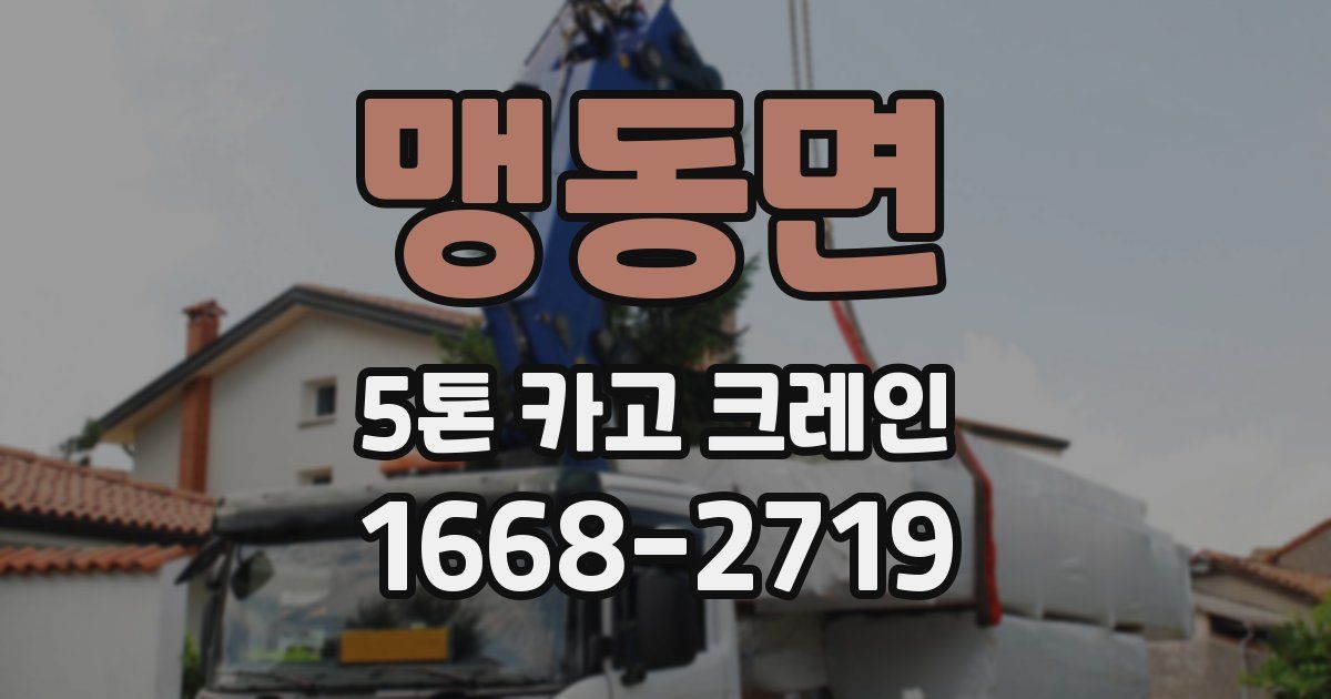 맹동면 5톤 카고 크레인