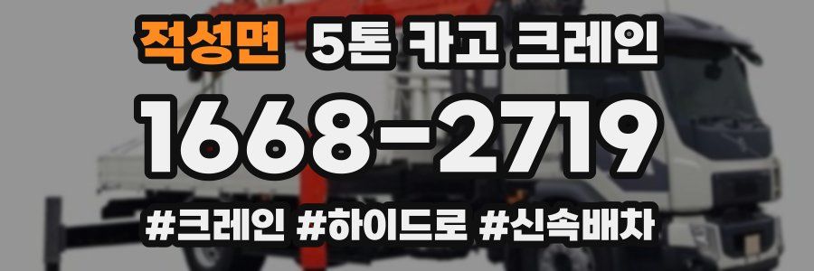 적성면 5톤 카고 크레인