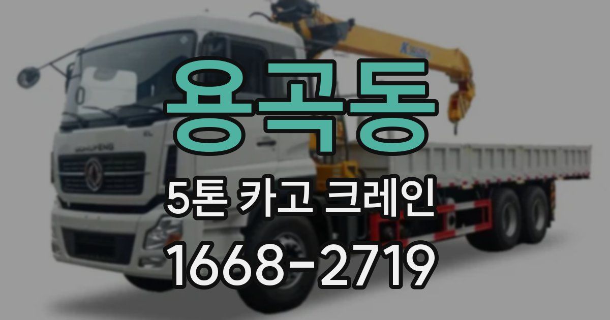 용곡동 5톤 카고 크레인