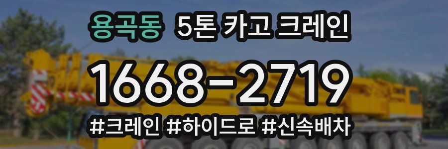 용곡동 5톤 카고 크레인