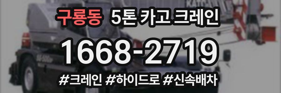 구룡동 5톤 카고 크레인