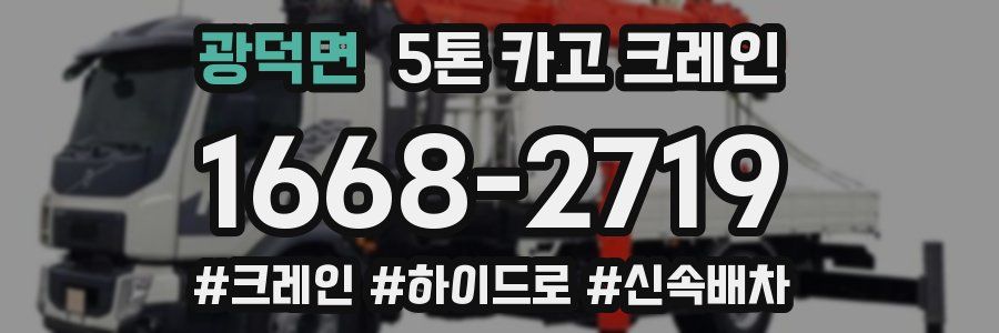 광덕면 5톤 카고 크레인