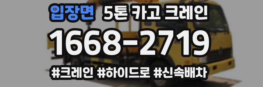입장면 5톤 카고 크레인