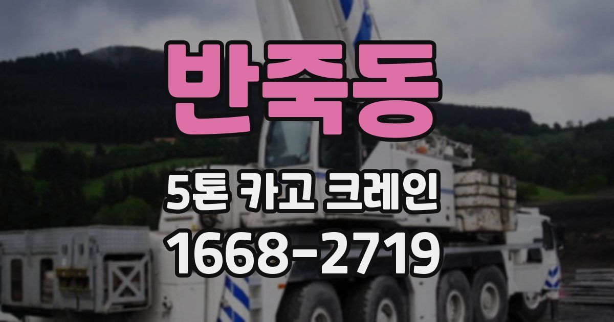 반죽동 5톤 카고 크레인