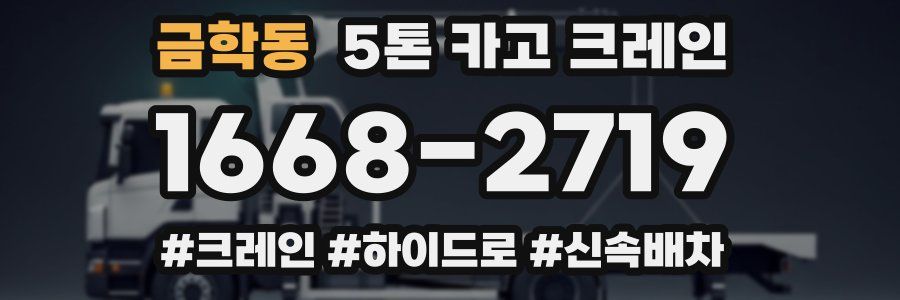 금학동 5톤 카고 크레인