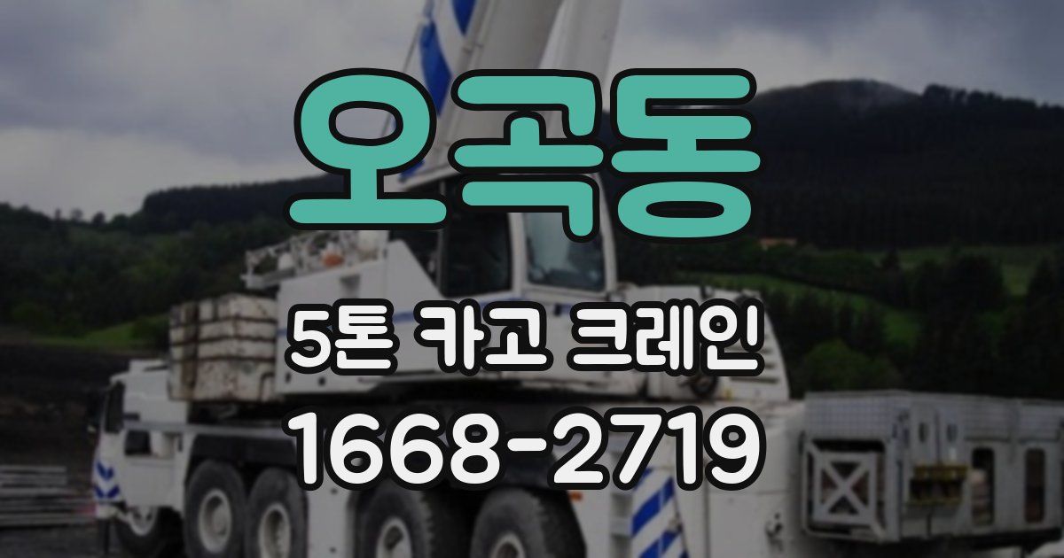 오곡동 5톤 카고 크레인