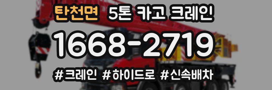 탄천면 5톤 카고 크레인