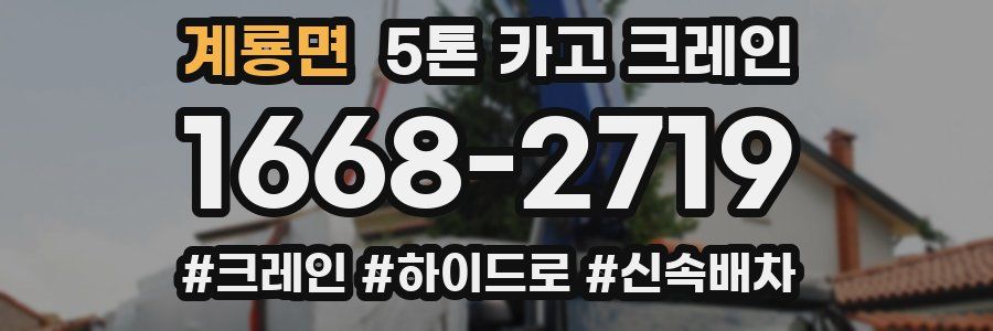 계룡면 5톤 카고 크레인