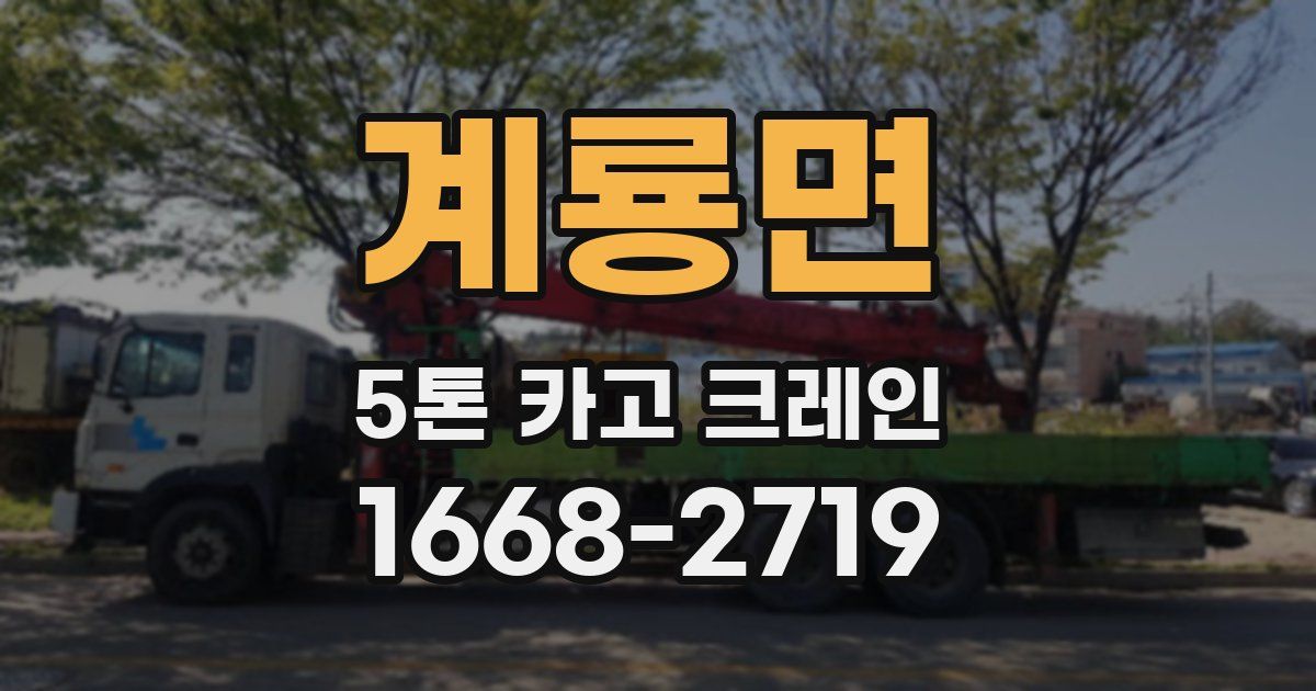 계룡면 5톤 카고 크레인