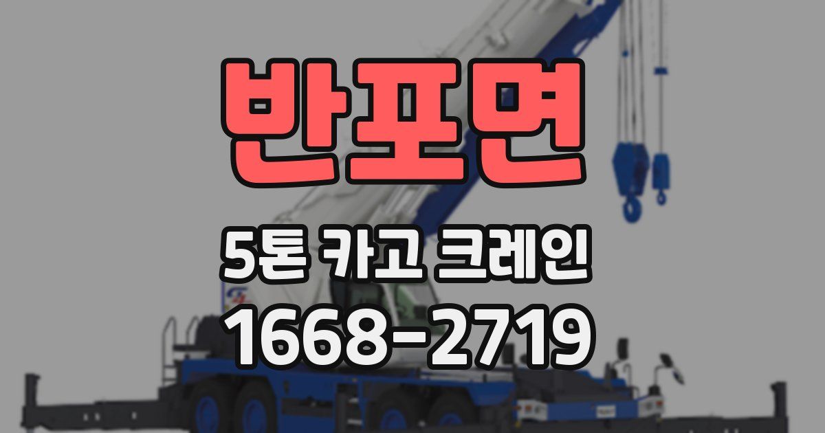 반포면 5톤 카고 크레인