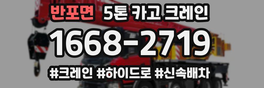 반포면 5톤 카고 크레인