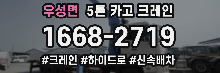 우성면 5톤 카고 크레인
