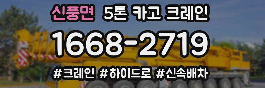 신풍면 5톤 카고 크레인