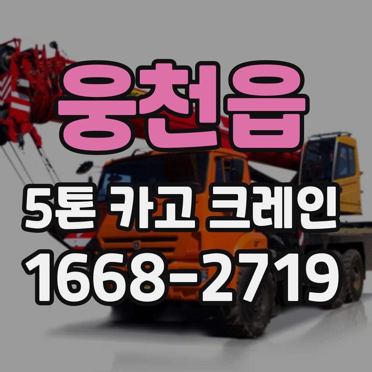 웅천읍 5톤 카고 크레인