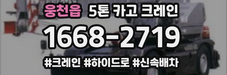 웅천읍 5톤 카고 크레인