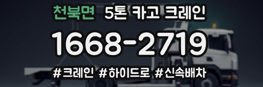 천북면 5톤 카고 크레인