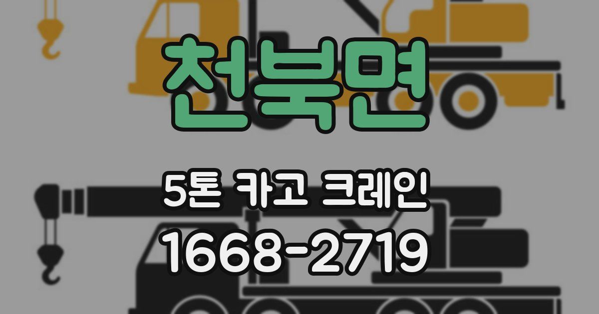 천북면 5톤 카고 크레인