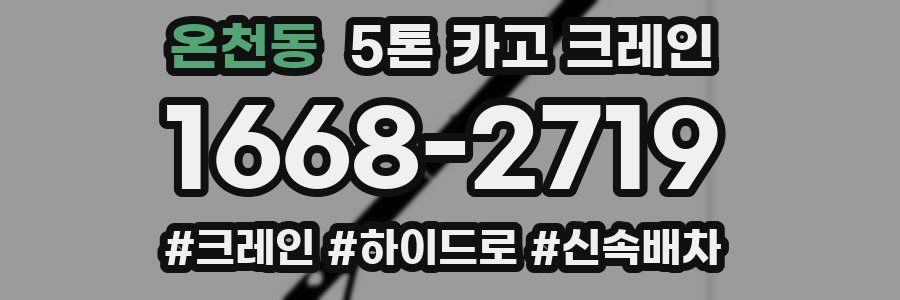 온천동 5톤 카고 크레인