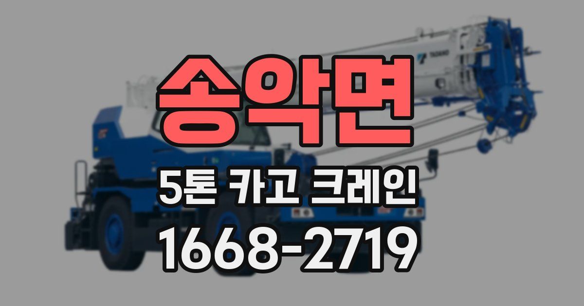 송악면 5톤 카고 크레인