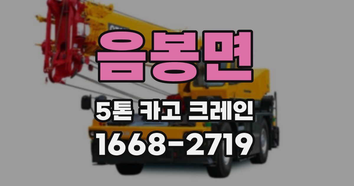 음봉면 5톤 카고 크레인
