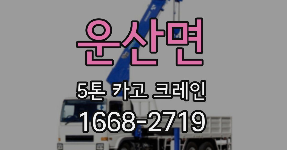 운산면 5톤 카고 크레인
