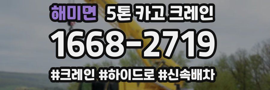 해미면 5톤 카고 크레인
