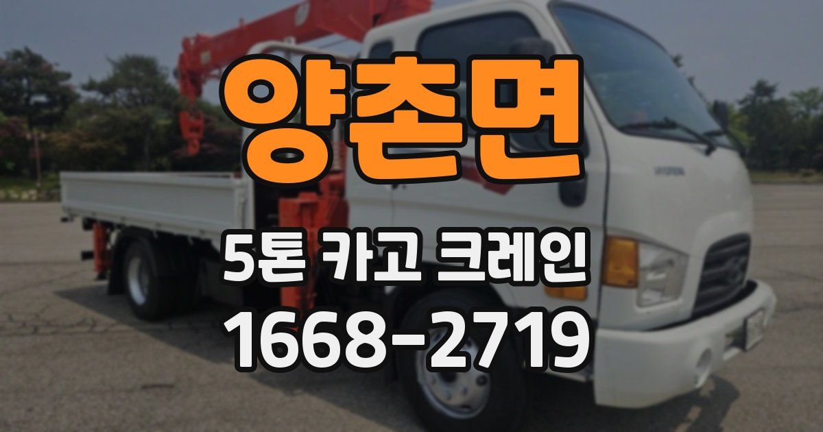 양촌면 5톤 카고 크레인