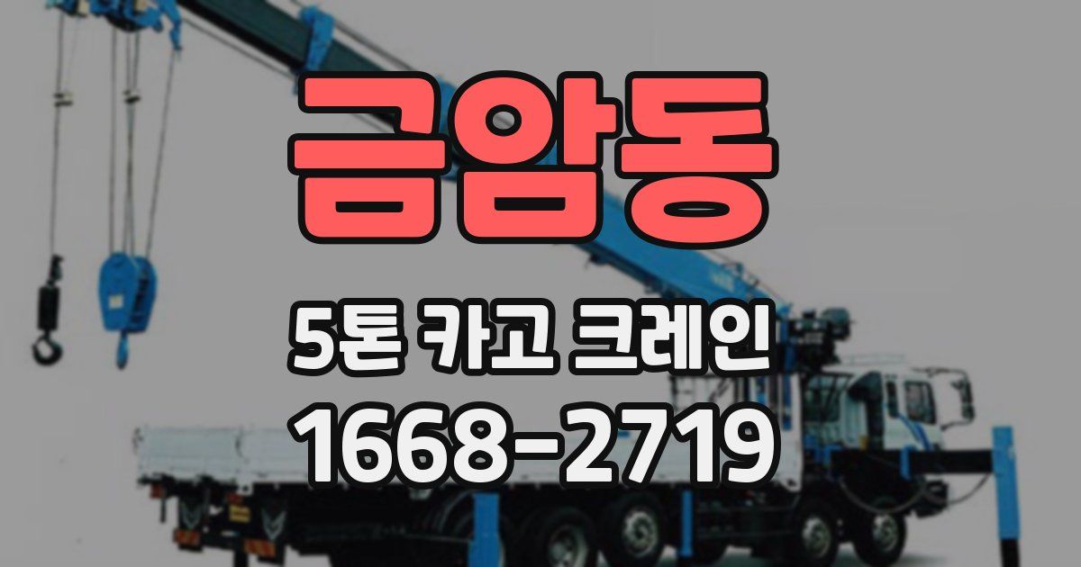 금암동 5톤 카고 크레인