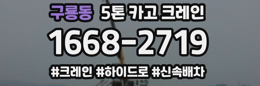 구룡동 5톤 카고 크레인