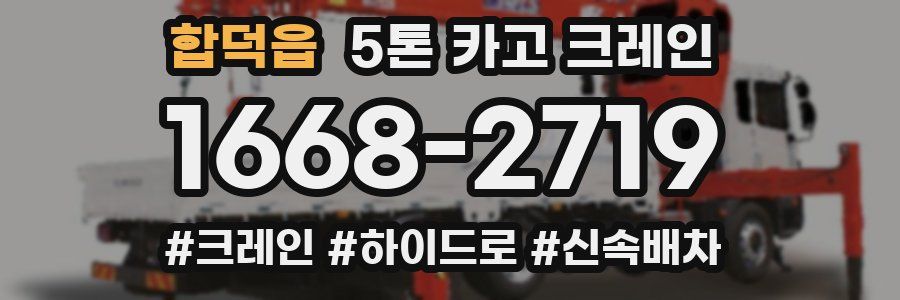 합덕읍 5톤 카고 크레인