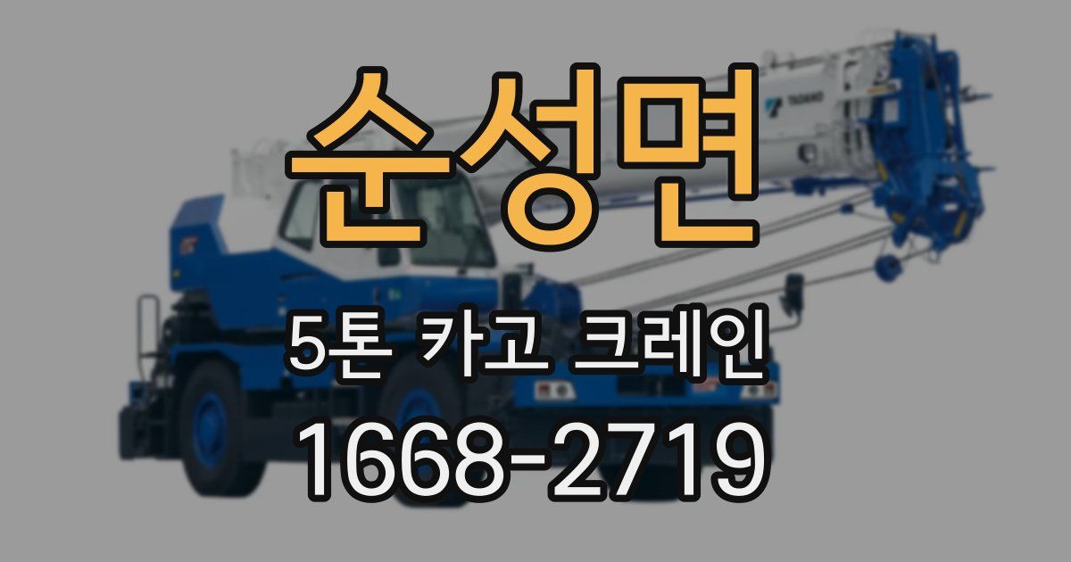 순성면 5톤 카고 크레인