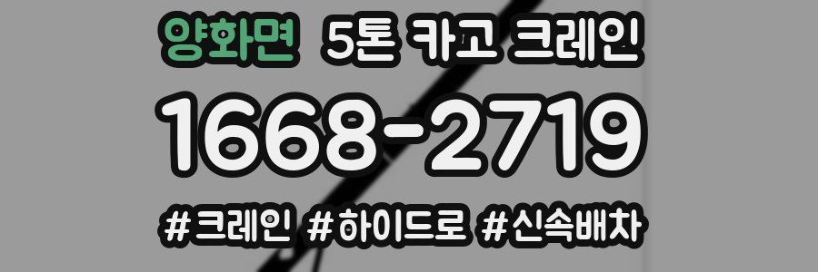 양화면 5톤 카고 크레인