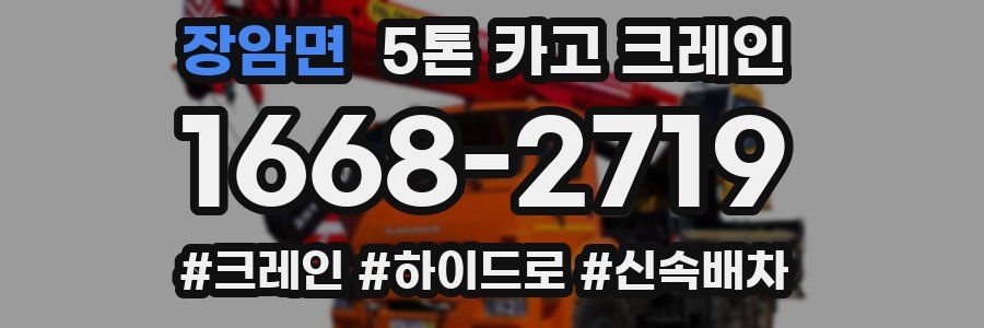 장암면 5톤 카고 크레인