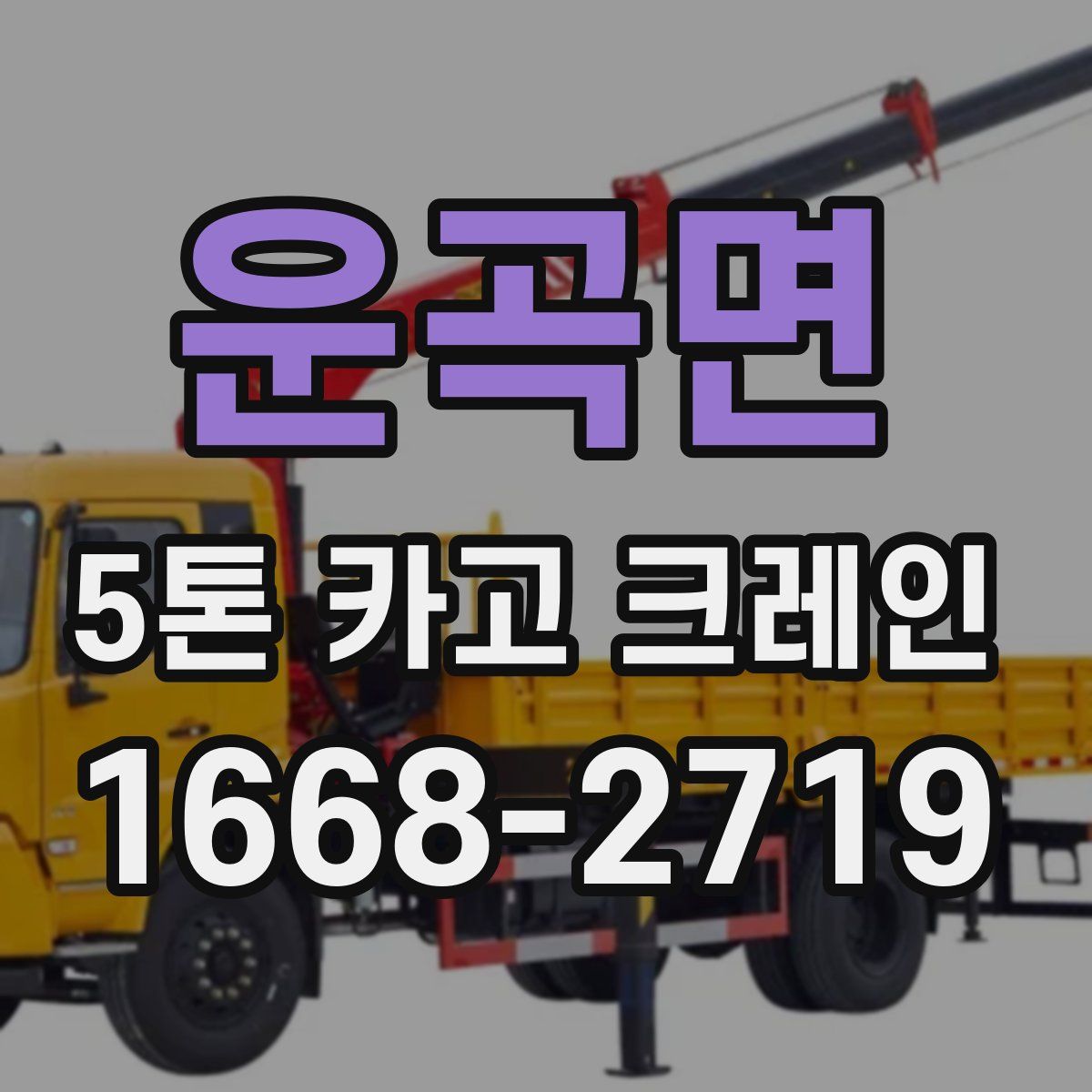운곡면 5톤 카고 크레인