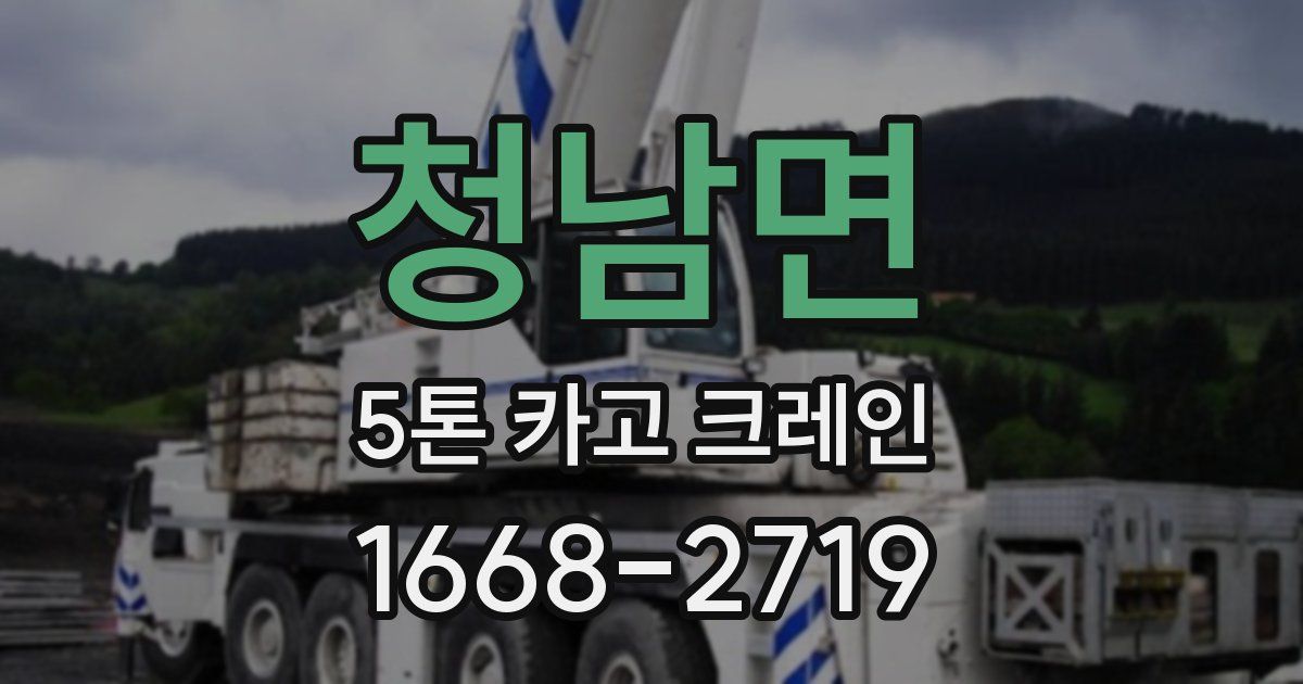 청남면 5톤 카고 크레인