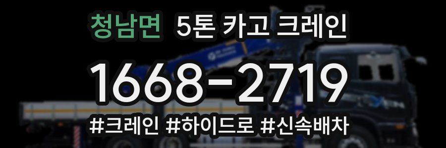 청남면 5톤 카고 크레인