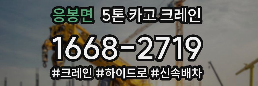 응봉면 5톤 카고 크레인