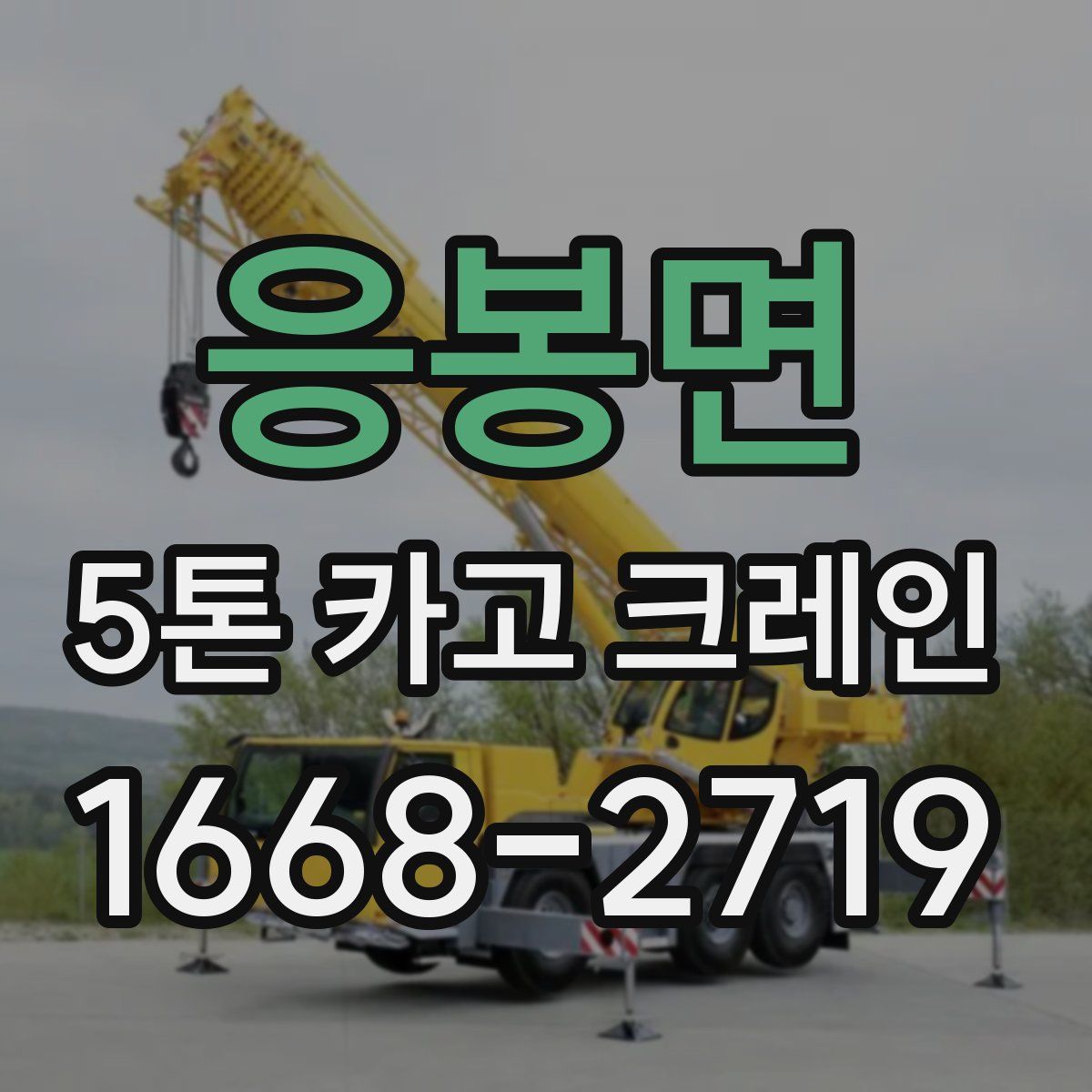 응봉면 5톤 카고 크레인